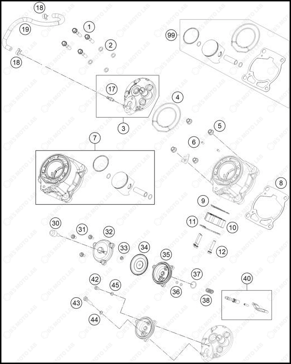2024 HUSQ TC65 CYLINDER HEAD SCREW Genuine OEM Parts