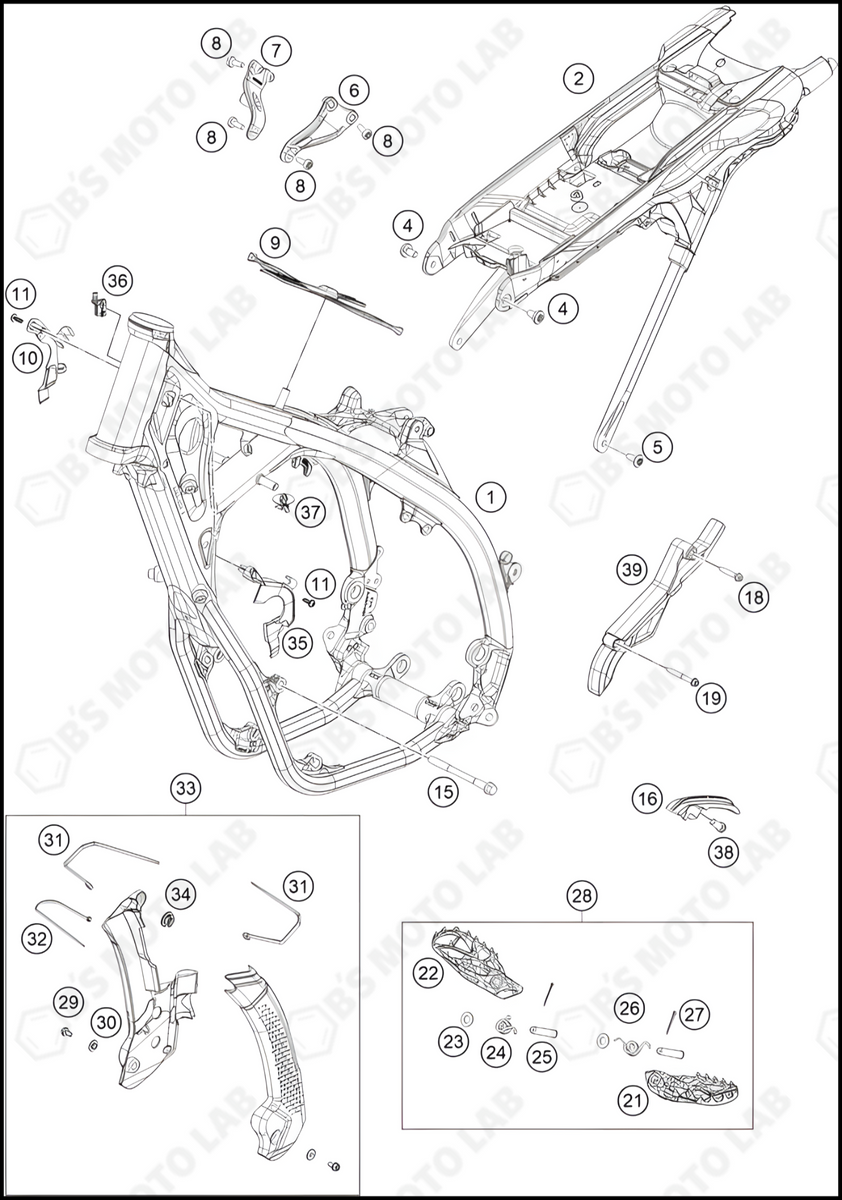 2024 HUSQ FC350 Frame Genuine OEM Parts Husqvarna Motorcycle