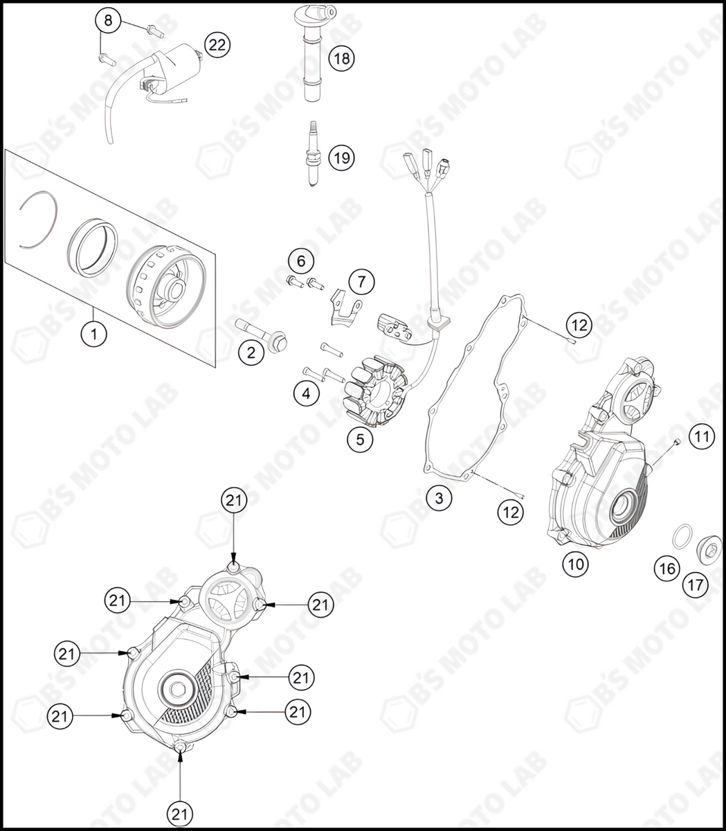 2024 HUSQ FC350 ROTOR EFI CPL. Genuine OEM Parts Husqvarna