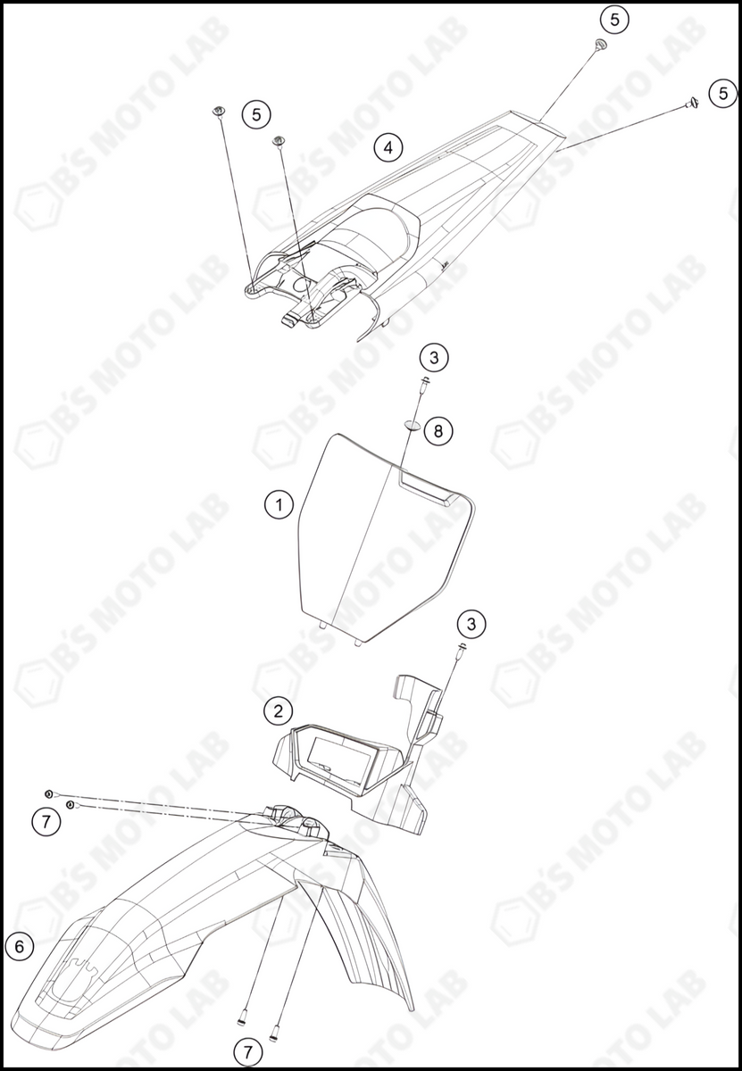 2023 HUSQ FC350 Startnumber plate Genuine OEM Parts