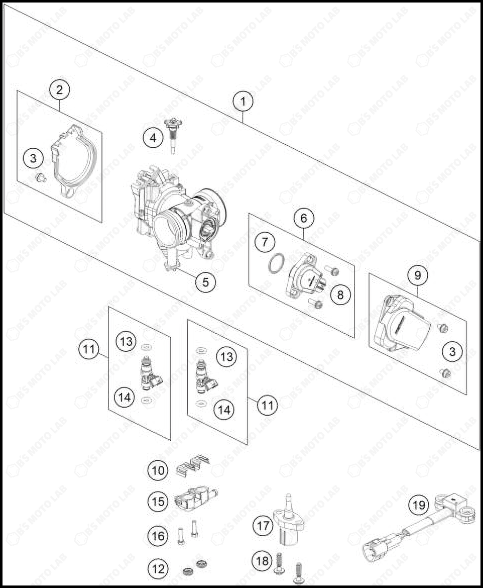2025 HUSQ TE300 Throttle body Genuine OEM Parts Husqvarna