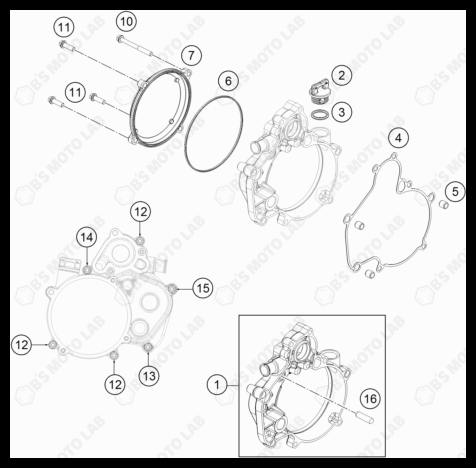 CLUTCH COVER, 2022 HUSQVARNA TC-50