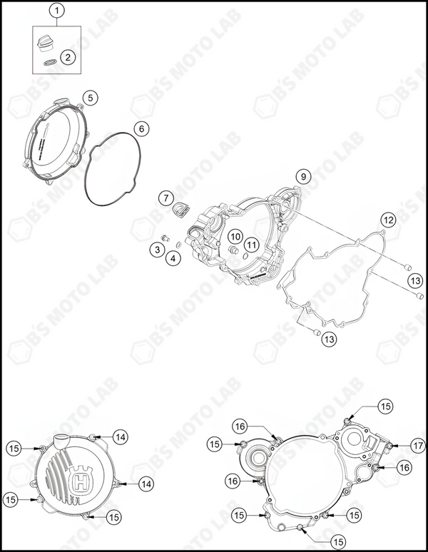 CLUTCH COVER, 2022 HUSQVARNA TC-125