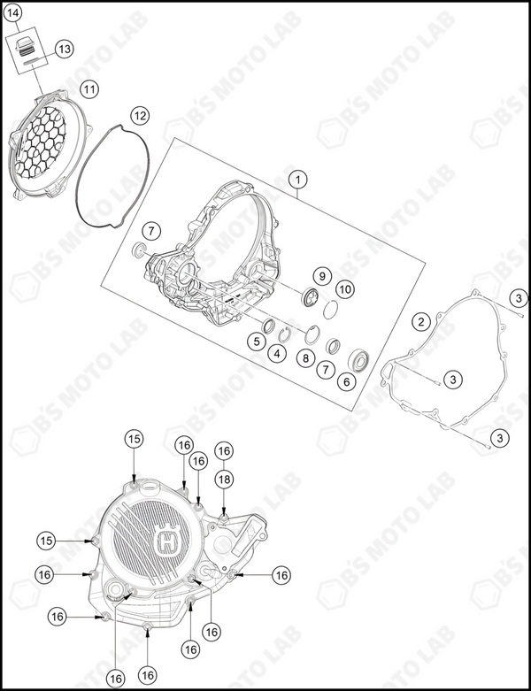 CLUTCH COVER, 2023 HUSQVARNA FC-350