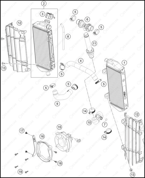 COOLING SYSTEM, 2025 HUSQVARNA TE-300