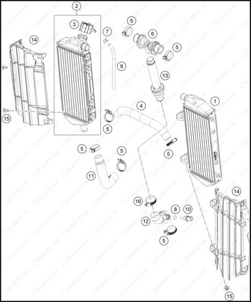 COOLING SYSTEM, 2025 HUSQVARNA TC-125