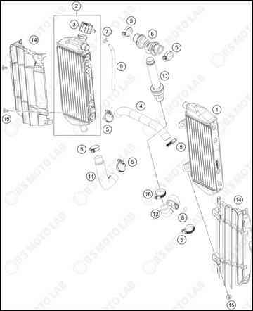 COOLING SYSTEM, 2023 HUSQVARNA TC-250