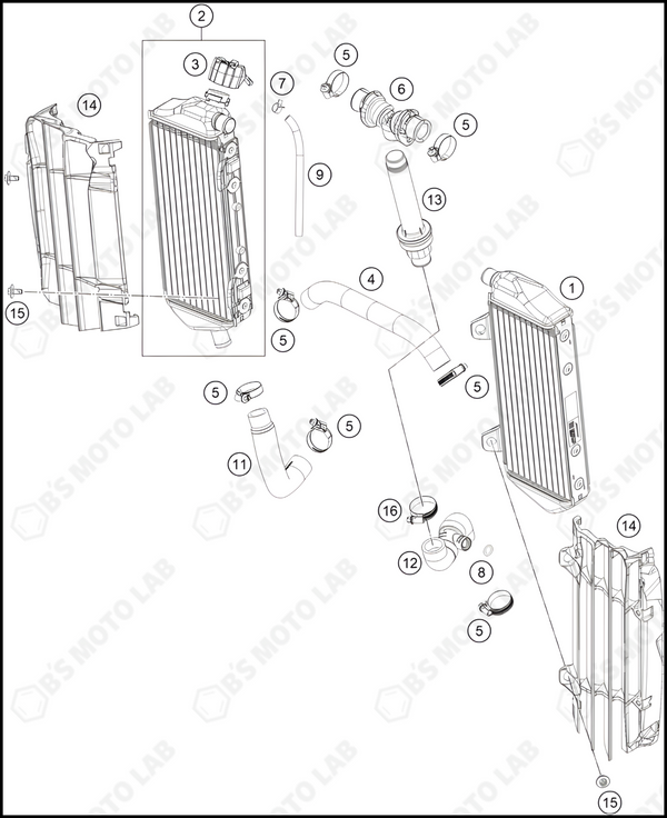 COOLING SYSTEM, 2023 HUSQVARNA TC-125