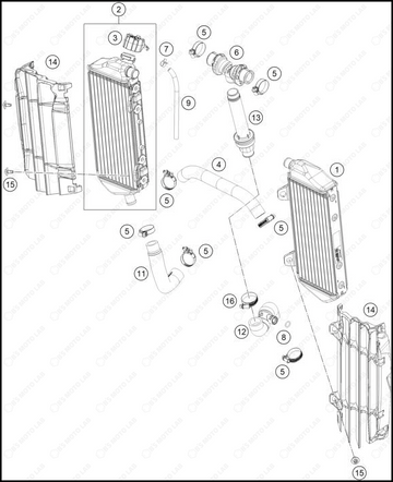 COOLING SYSTEM, 2025 HUSQVARNA TC-300