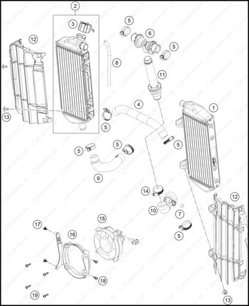 COOLING SYSTEM, 2024 HUSQVARNA TE-300
