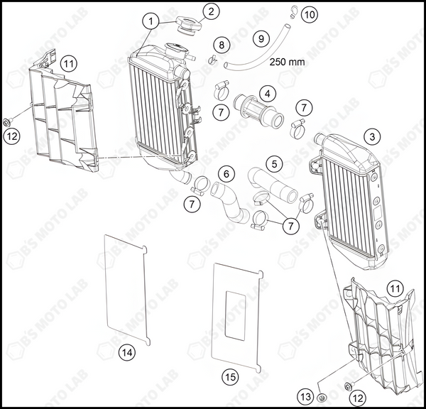 COOLING SYSTEM, 2023 HUSQVARNA TC-85-17-14