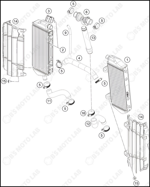 COOLING SYSTEM, 2023 HUSQVARNA FC-450