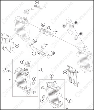 COOLING SYSTEM, 2023 HUSQVARNA TC-65