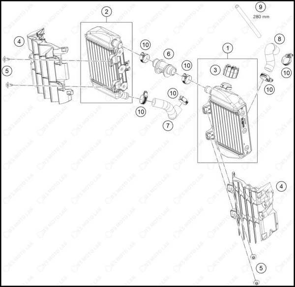 COOLING SYSTEM, 2025 HUSQVARNA TC-65