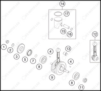 CRANKSHAFT, PISTON, 2024 HUSQVARNA TC-50