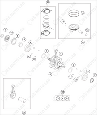 CRANKSHAFT, PISTON, 2023 HUSQVARNA FC-250