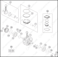 CRANKSHAFT, PISTON, 2024 HUSQVARNA FC-450