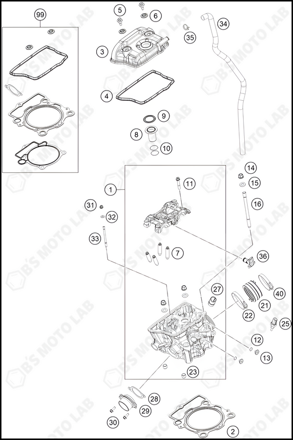 CYLINDER HEAD, 2024 HUSQVARNA FC-250