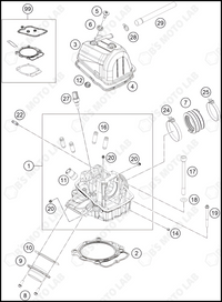 CYLINDER HEAD, 2024 HUSQVARNA FE-501-S