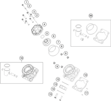 CYLINDER, CYLINDER HEAD, 2025 HUSQVARNA TC-50