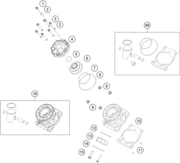 CYLINDER, CYLINDER HEAD, 2025 HUSQVARNA TC-50