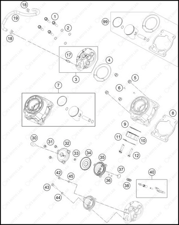 CYLINDER, CYLINDER HEAD, 2025 HUSQVARNA TC-65