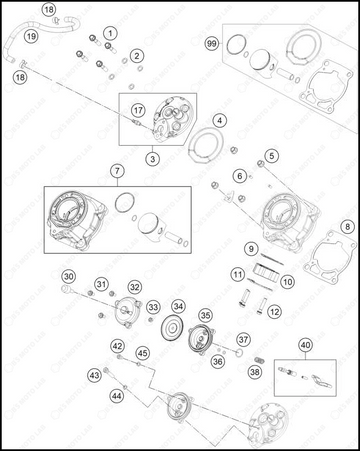 CYLINDER, CYLINDER HEAD, 2024 HUSQVARNA TC-65