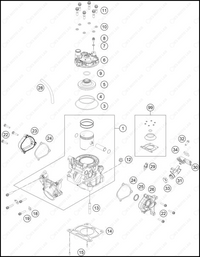 CYLINDER, CYLINDER HEAD, 2025 HUSQVARNA TC-125