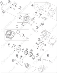 CYLINDER, CYLINDER HEAD, 2023 HUSQVARNA TC-65