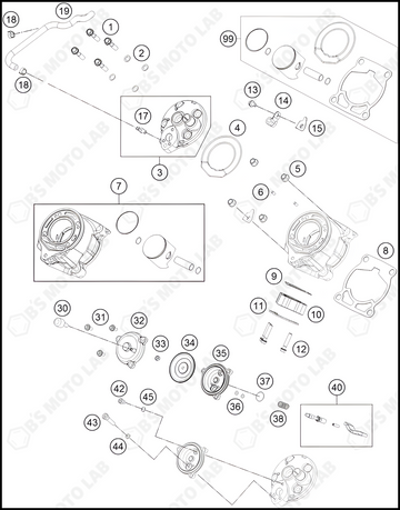 CYLINDER, CYLINDER HEAD, 2023 HUSQVARNA TC-65