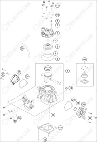 CYLINDER, CYLINDER HEAD, 2023 HUSQVARNA TC-125