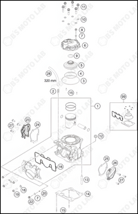 CYLINDER, CYLINDER HEAD, 2022 HUSQVARNA TC-125