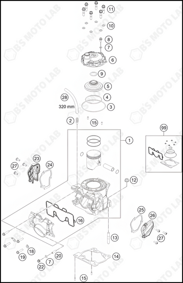 CYLINDER, CYLINDER HEAD, 2022 HUSQVARNA TC-125