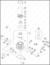 CYLINDER, CYLINDER HEAD, 2024 HUSQVARNA TE-300