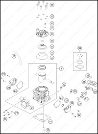 CYLINDER, CYLINDER HEAD, 2025 HUSQVARNA TC-300