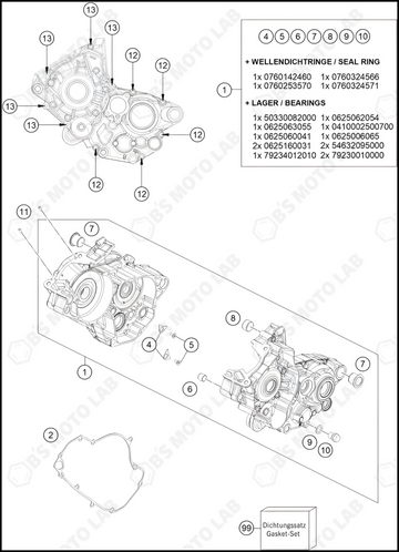 ENGINE CASE, 2023 HUSQVARNA TC-250