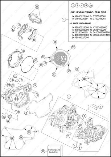 ENGINE CASE, 2025 HUSQVARNA TC-85-17-14