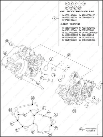 ENGINE CASE, 2025 HUSQVARNA TC-300