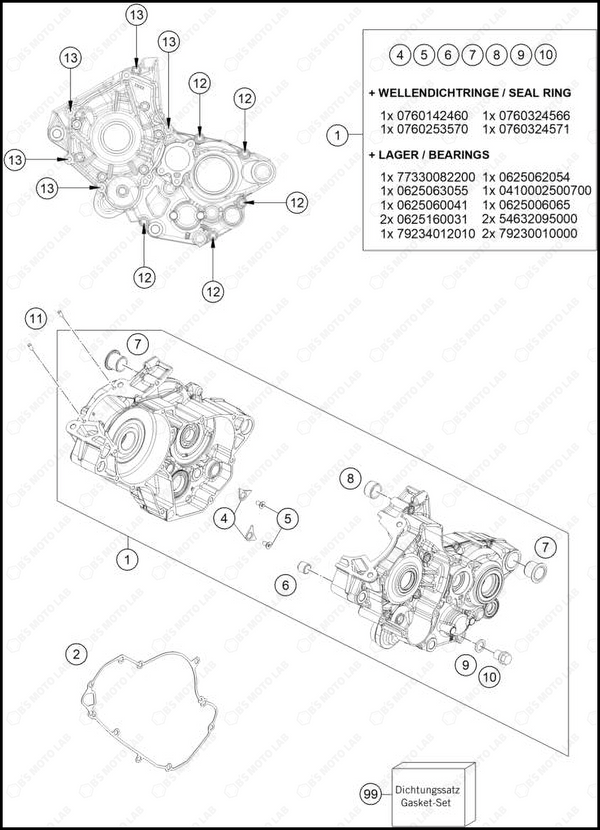 ENGINE CASE, 2025 HUSQVARNA TC-125