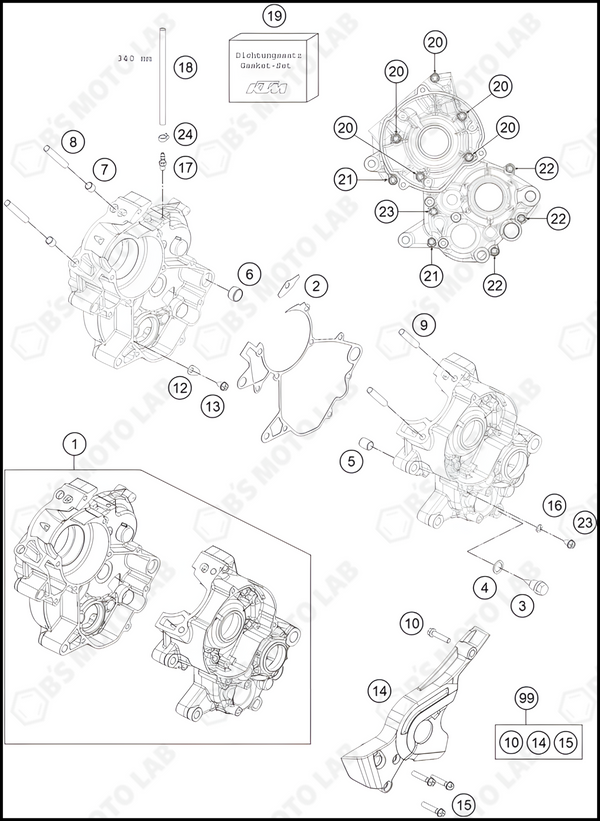 ENGINE CASE, 2023 HUSQVARNA TC-65