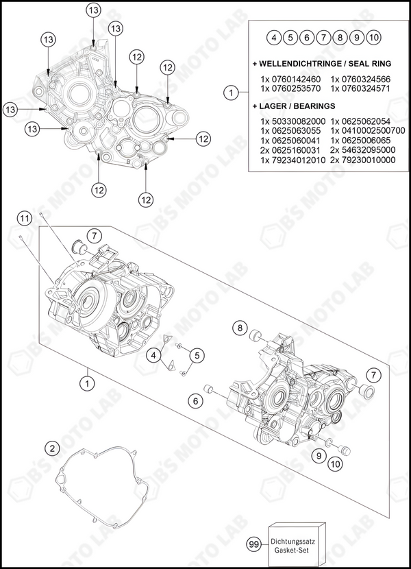 ENGINE CASE, 2023 HUSQVARNA TC-125