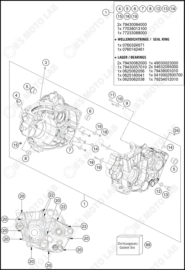 ENGINE CASE, 2024 HUSQVARNA FE-501-S