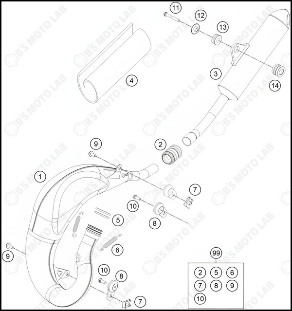 EXHAUST SYSTEM, 2022 HUSQVARNA TC-65