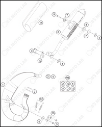 EXHAUST SYSTEM, 2023 HUSQVARNA TC-50