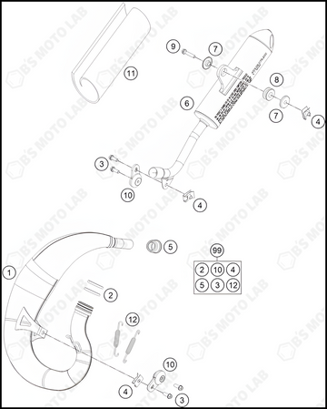 EXHAUST SYSTEM, 2023 HUSQVARNA TC-50