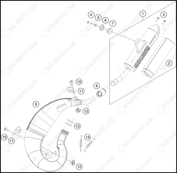 EXHAUST SYSTEM, 2024 HUSQVARNA TC-50