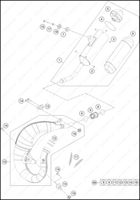 EXHAUST SYSTEM, 2025 HUSQVARNA TC-85-17-14