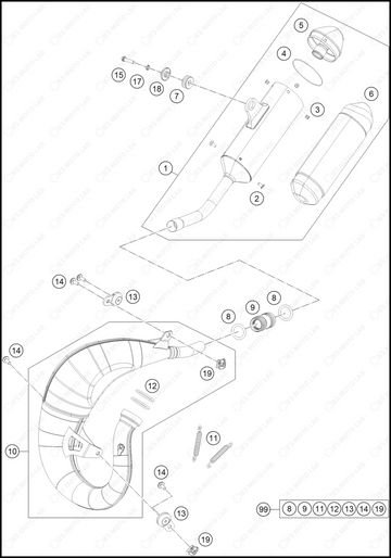 EXHAUST SYSTEM, 2025 HUSQVARNA TC-85-17-14