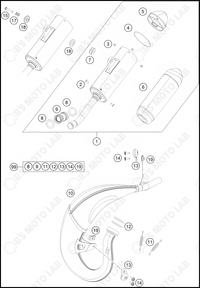EXHAUST SYSTEM, 2024 HUSQVARNA TC-85-17-14