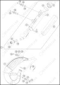 EXHAUST SYSTEM, 2022 HUSQVARNA TC-125